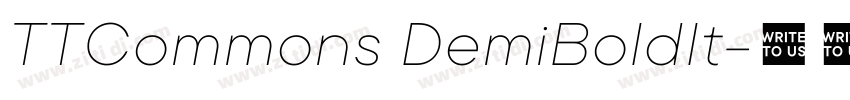 TTCommons DemiBoldIt字体转换